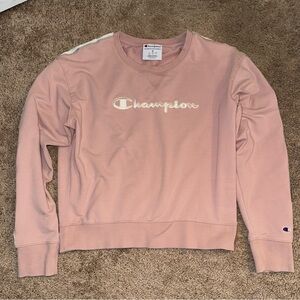 Champion Pink Sweatshirt with Cream Accents